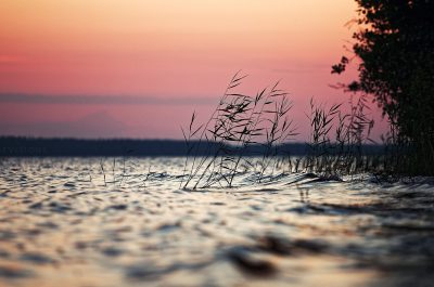 landscape sunset lake